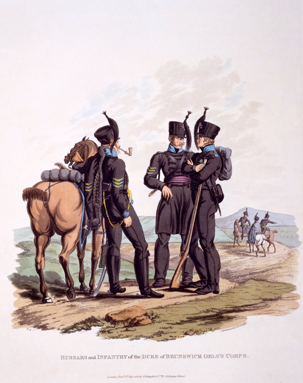 Uniform of Hussars und Infantry and the Duke of Brunswick