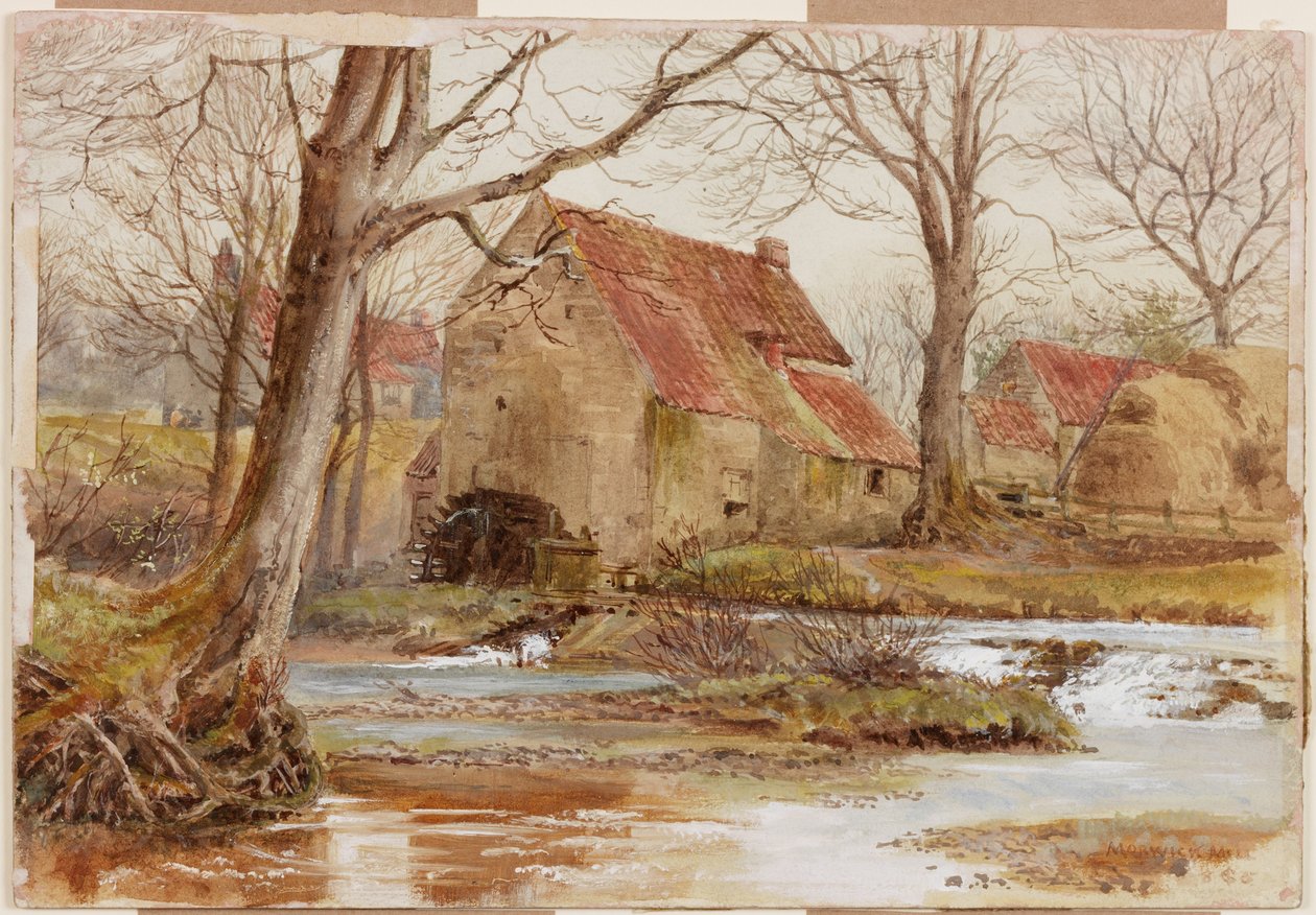 Morwick Mill, vid Coquet (färg på papper) av Charles James Spence