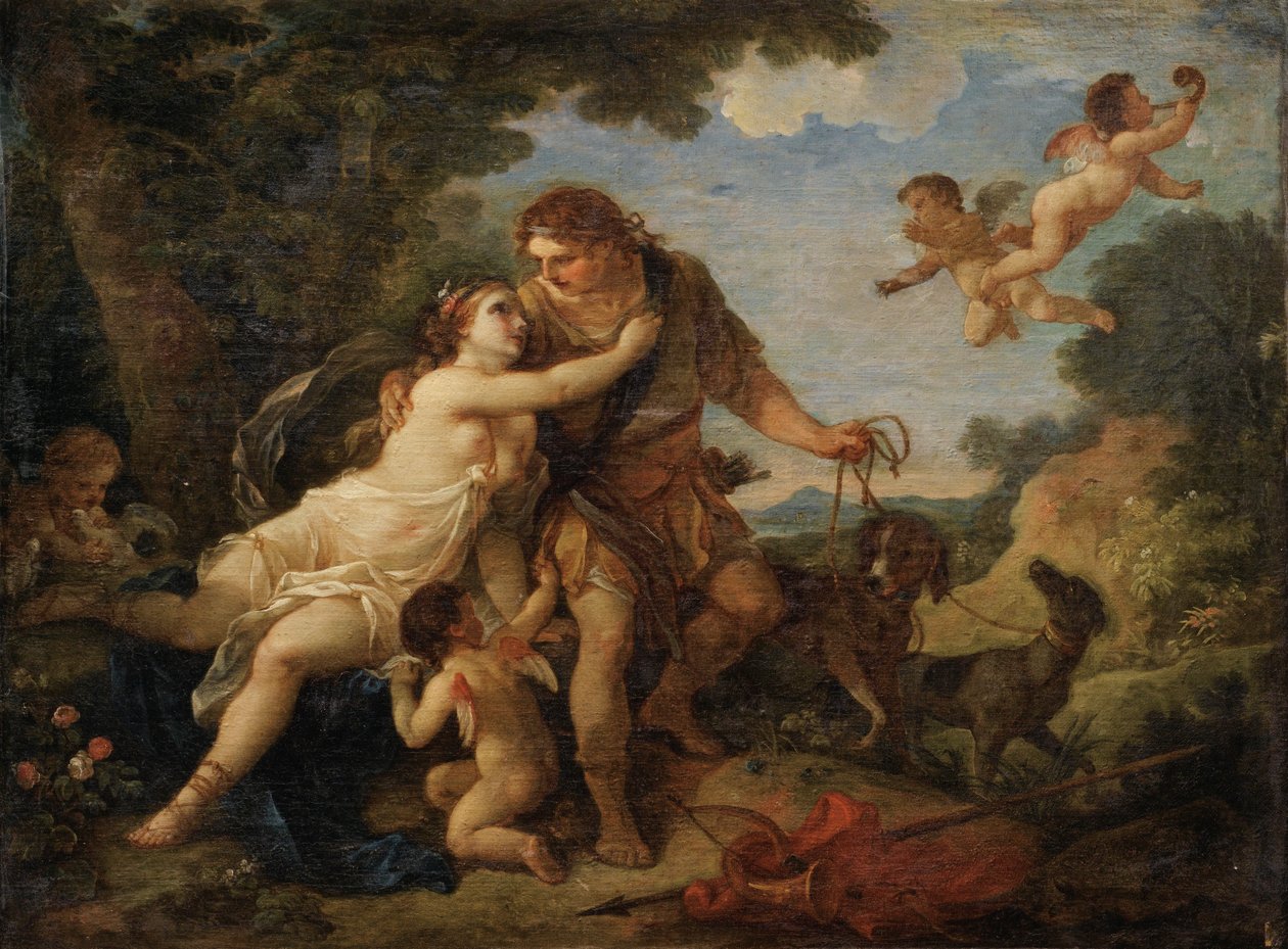 Venus och Adonis av Charles Joseph Natoire