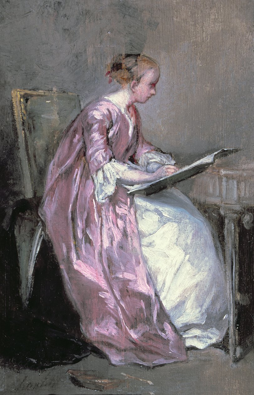 En ung flickateckning av Charles Joshua Chaplin