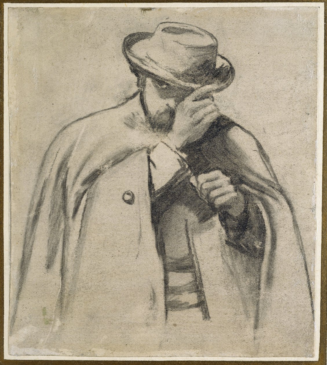 Dante Gabriel Rossetti (kol på grått papper) av Charles Keene