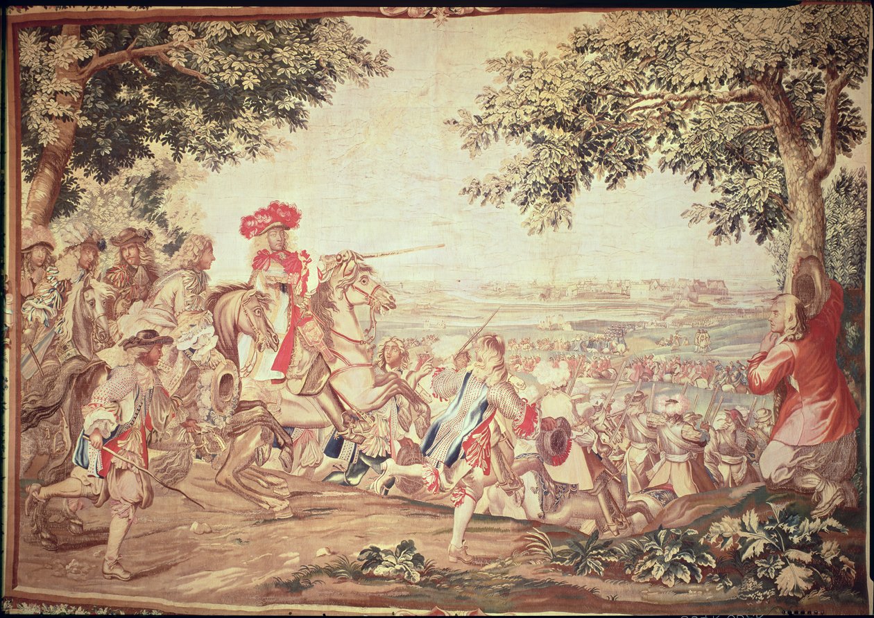 Ludvig XIV:s (1638-1715) intåg i Dunkerque, 2 december 1662 (gobeläng) av Charles Le Brun