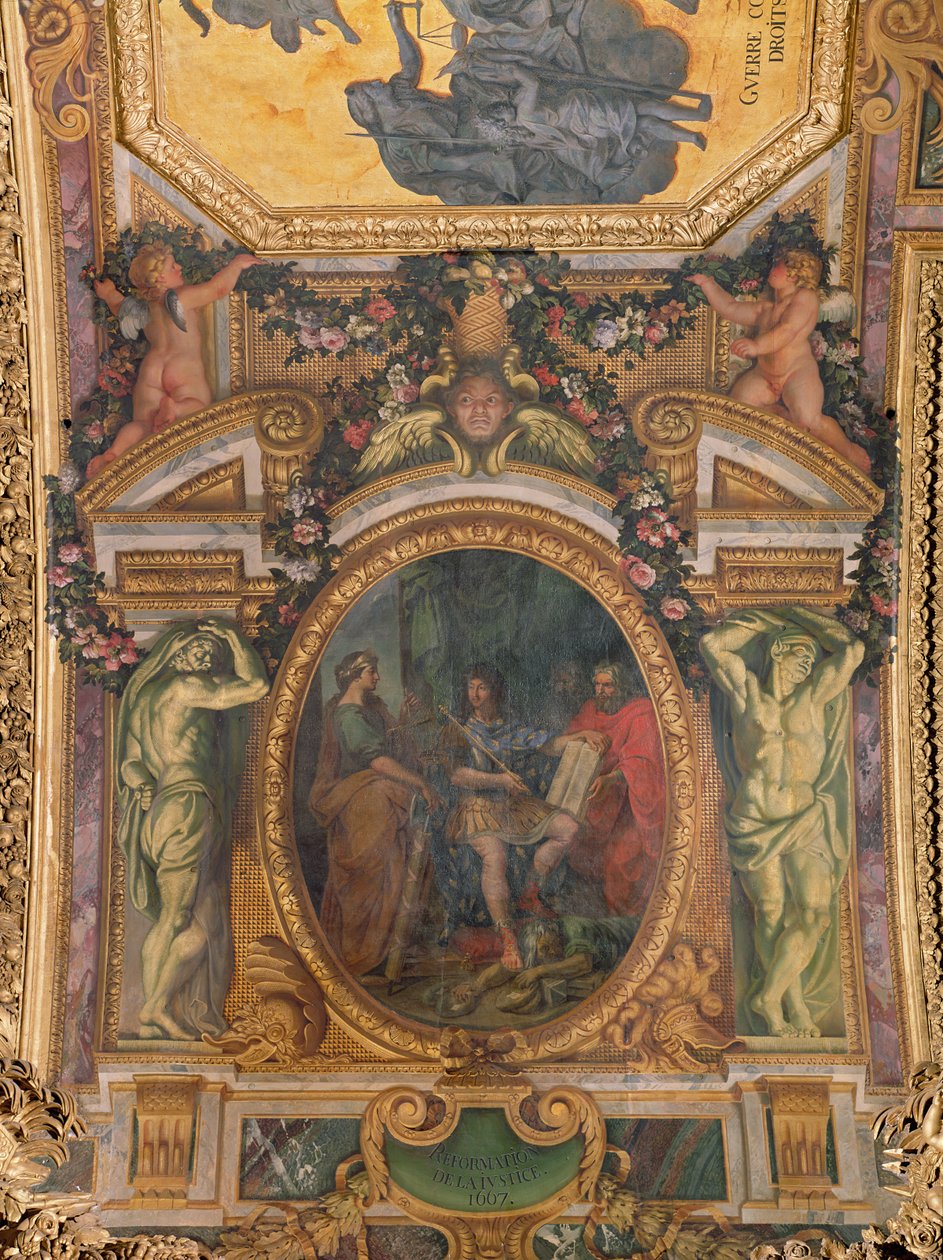 Rättsreformationen 1667, takmålning från Galerie des Glaces av Charles Le Brun