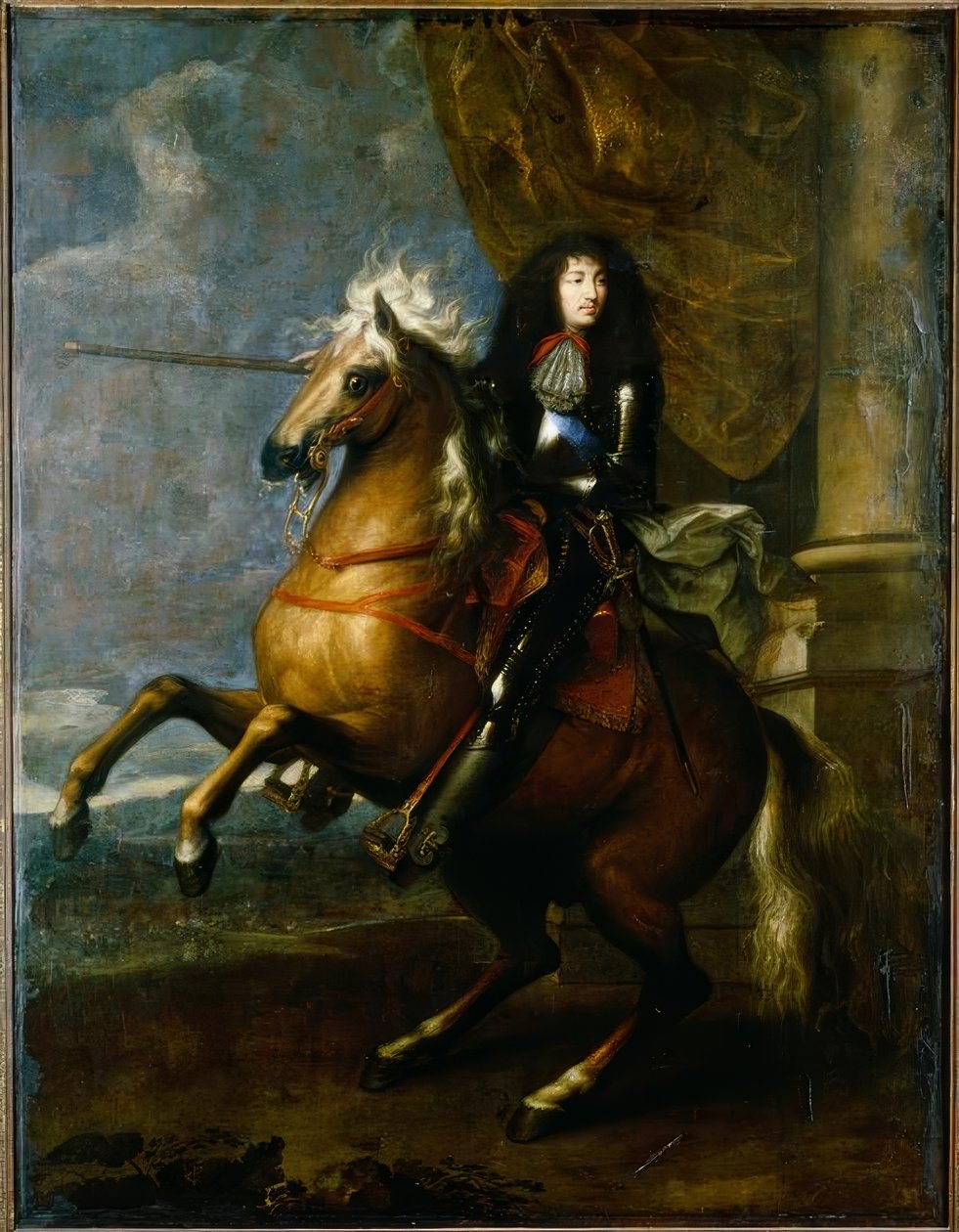 Ludvig XIV. Frankrike, ryttarporträtt / Charles Le Brun av Charles Le Brun