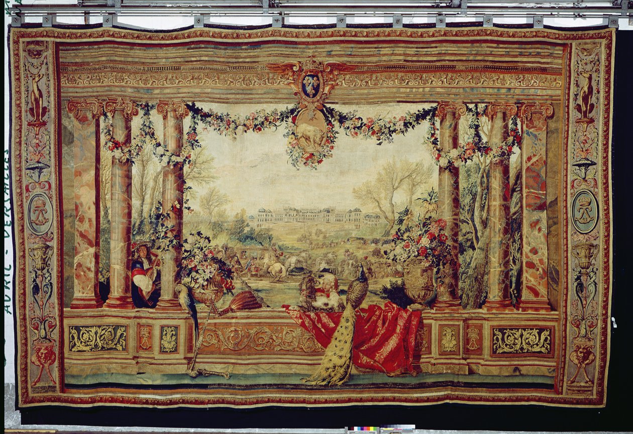 April månad Slottet i Versailles, från serien av gobelänger "Månaderna eller de kungliga residensen", tillverkade i Gobelins verkstad för Ludvig XIV (gobeläng) av Charles Le Brun