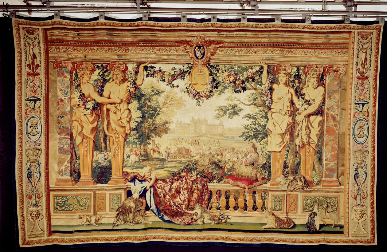 September månad Chateau of Chambord, från serien av gobelänger "Månader eller kungliga bostäder", producerad i Gobelins verkstad för Ludvig XIV (gobeläng) av Charles Le Brun