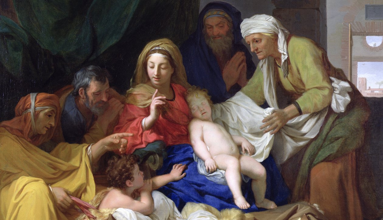 Den sovende Kristus, 1655 (detalje af 173613) swed av Charles Le Brun