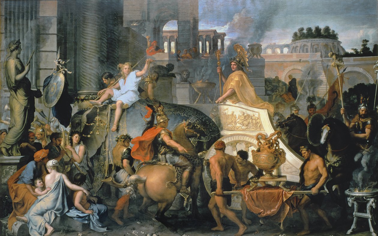 Alexanders triumf, eller Alexanders inträde i Babylon, ca 1673 av Charles Le Brun