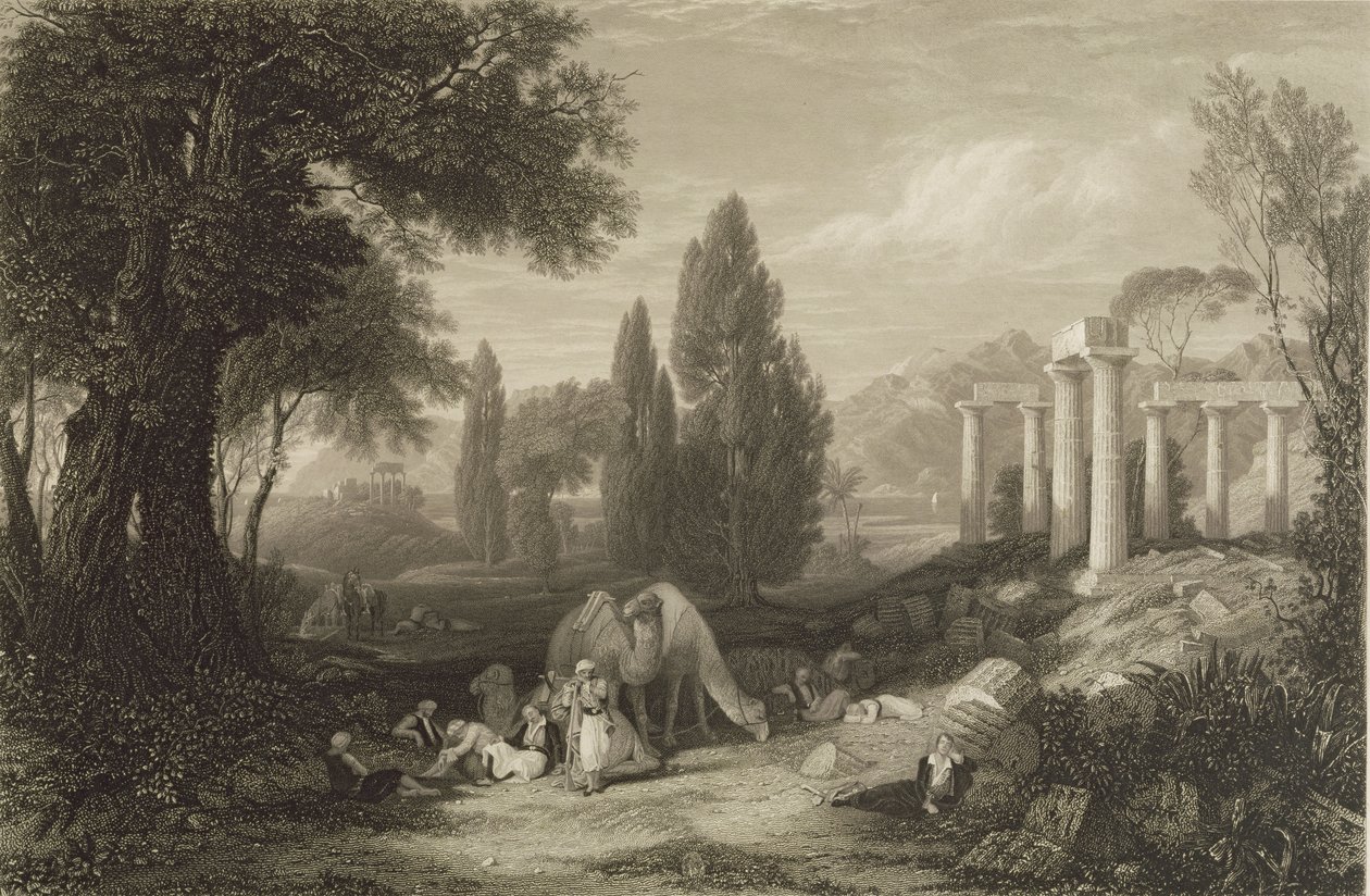 Bryons dröm, graverad av James T. Willmore (1800-63) 1833 (bw litho) av Charles Lock Eastlake