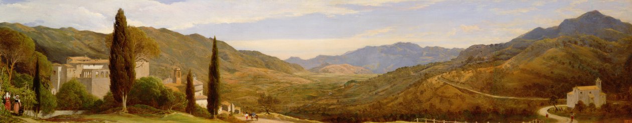 Panoramautsikt nära Rom (olja på papper) (se även 358271) av Charles Lock Eastlake