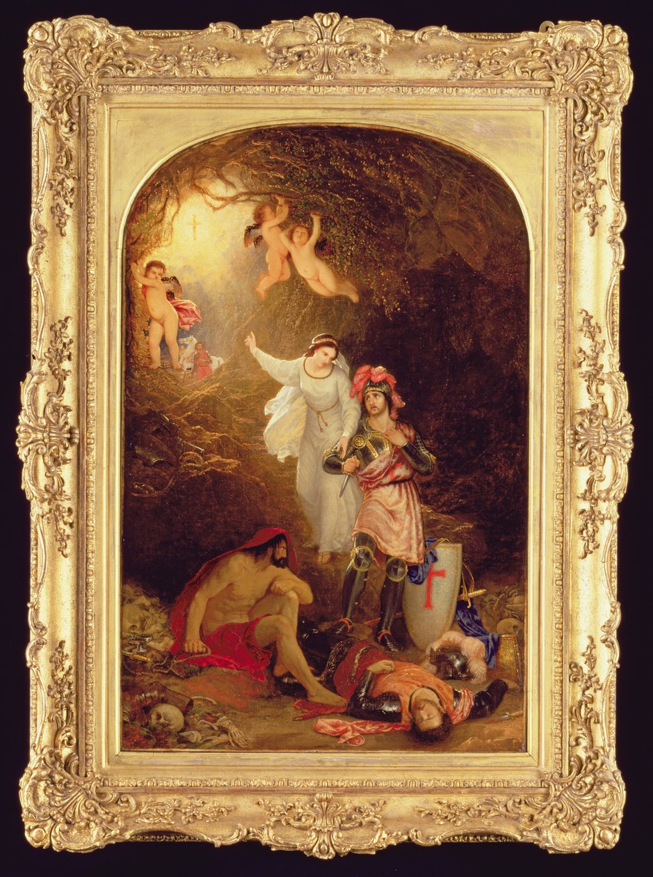 Una befriar riddare med det röda korset från förtvivlans grotta, ca 1830 av Charles Lock Eastlake