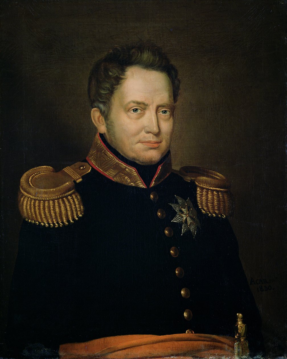 Porträtt av Willem Frederik (1772-1843) Prins av Orange, 1830 av Charles Louis Acar