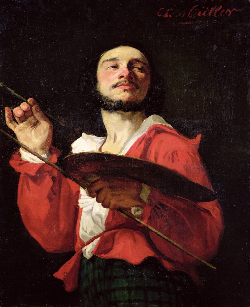 Självporträtt av Charles Louis Lucien Muller