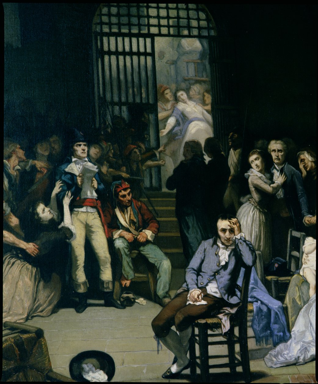 The Call of the Last victims of the Terror, 7-9 Thermidor, år 2 (25-27 juli 1794), efter 1850 (detaljer, se även 164363) av Charles Louis Lucien Muller