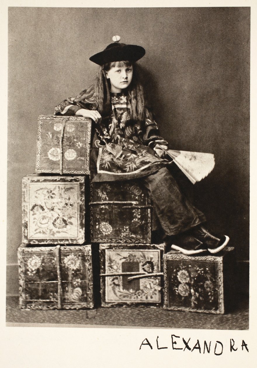Alexandra Kitchen som "A Chinaman", 14 juli 1873 (sepiafoto) av Charles Lutwidge Dodgson