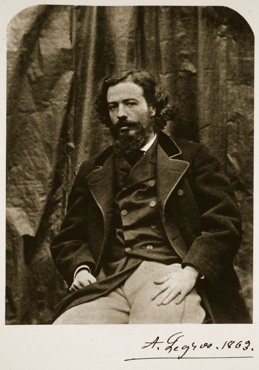 Alphonse Legros 6 oktober 1863 (sepiafoto) av Charles Lutwidge Dodgson