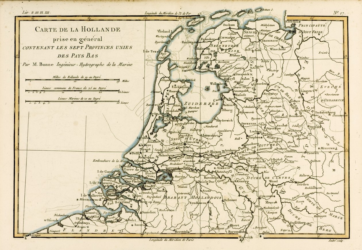 Holland inklusive de sju förenade provinserna i de låga länderna, från 
