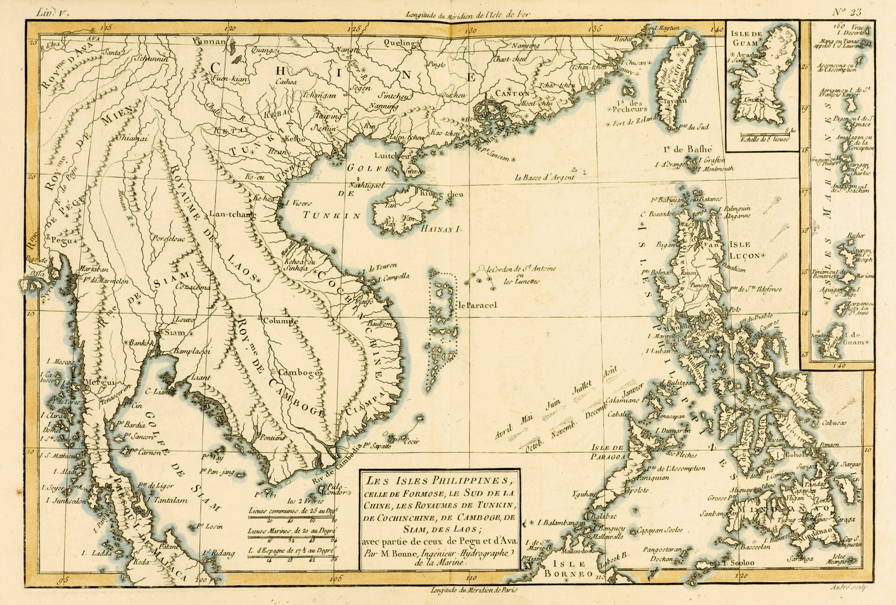 Filippinerna, Formosa, Sydkina, kungadömena Tonkin, Cochin Kina, Kambodja, Siam, Laos och en del av Pegu och Ava, från 