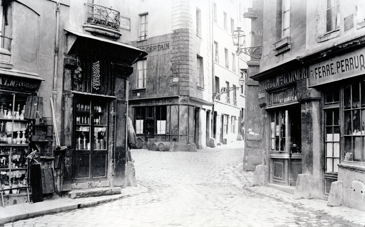 Korsningen mellan gatorna Fromentel, Saint-Hilaire, Jean-de-Beauvais, Charretiere och Mont-de-Marsan, Paris, 1858-78 av Charles Marville