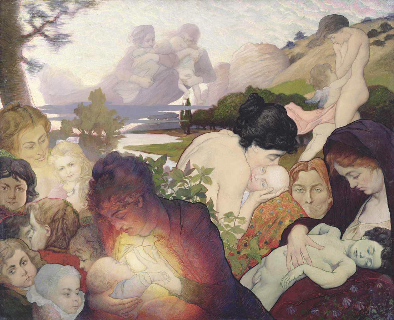 Moderskap, 1893 av Charles Maurin