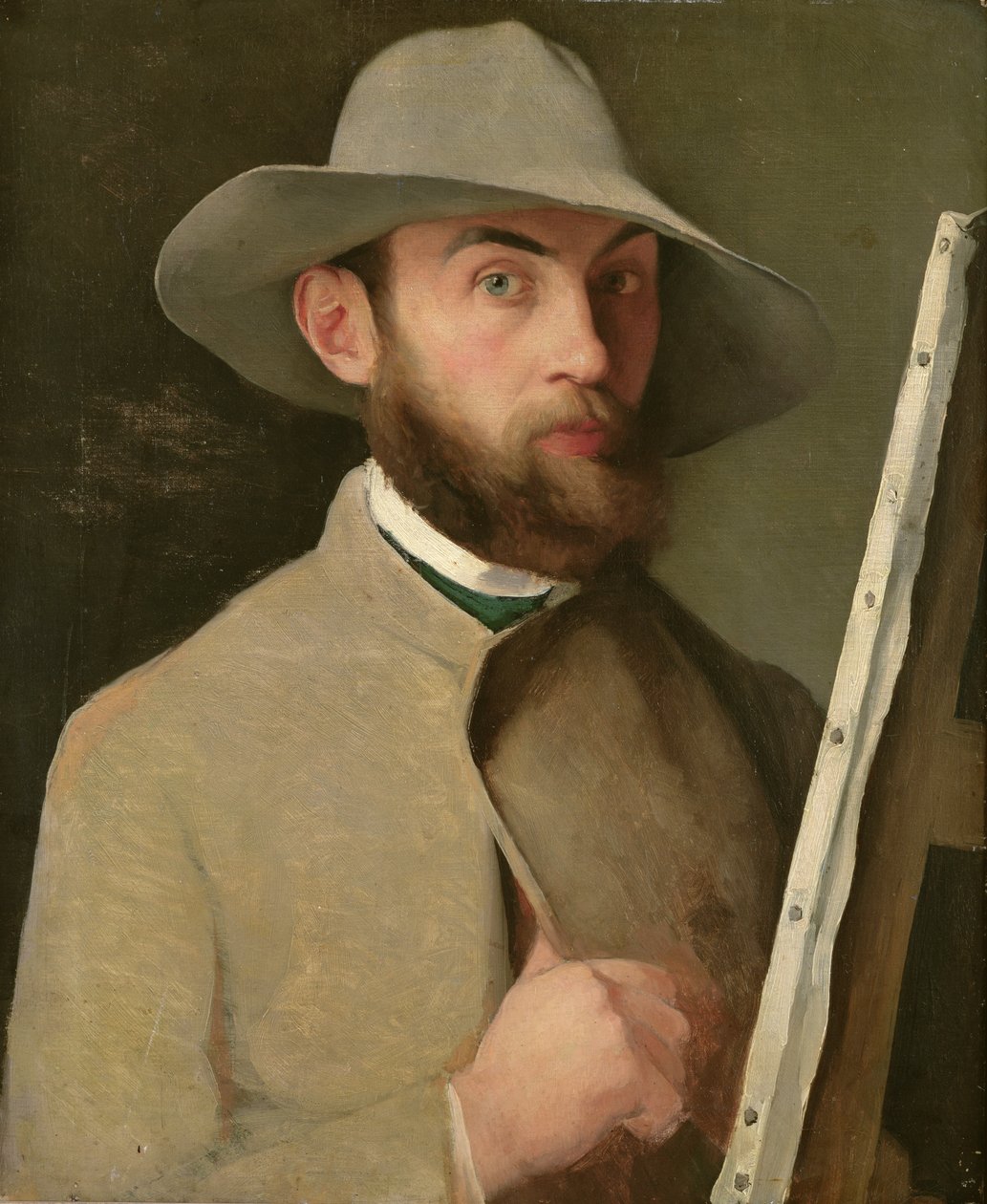 Självporträtt, ca 1890 av Charles Maurin