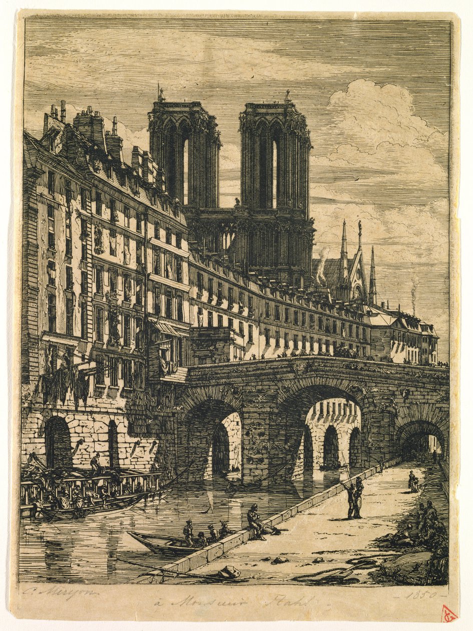 Lilla bron, 1850 av Charles Meryon
