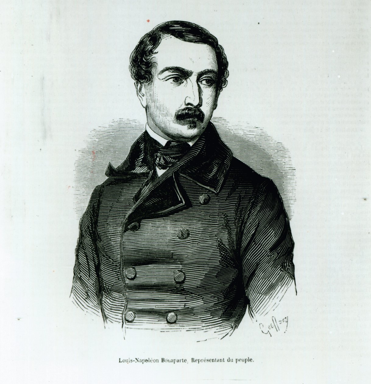 Porträtt av Louis-Napoleon Bonaparte som en representant för folket, 1848 litho) av Charles Michel Geoffroy