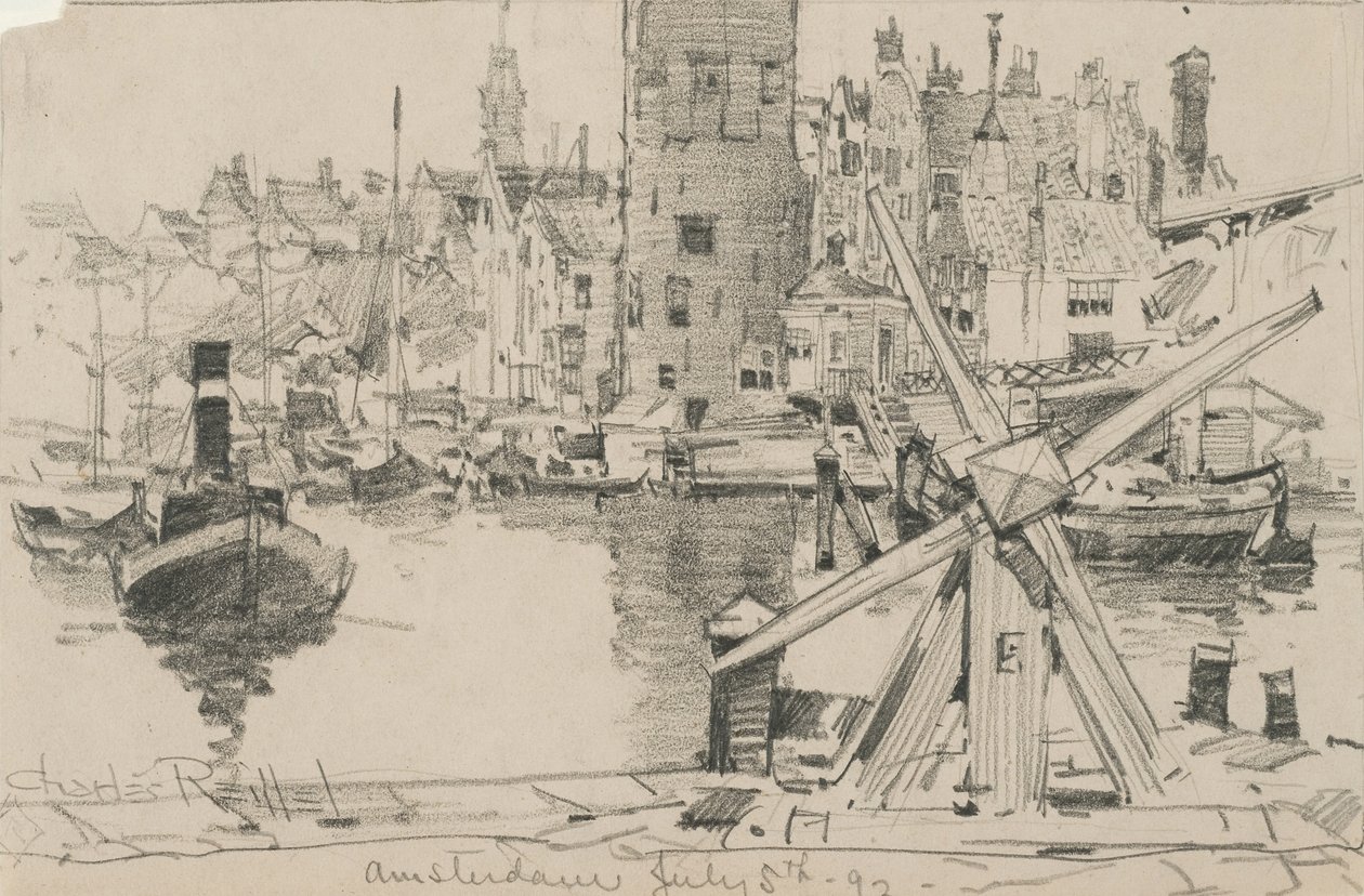 Amsterdam, 5 juli 1892 (grafit på papper) av Charles P. Reiffel