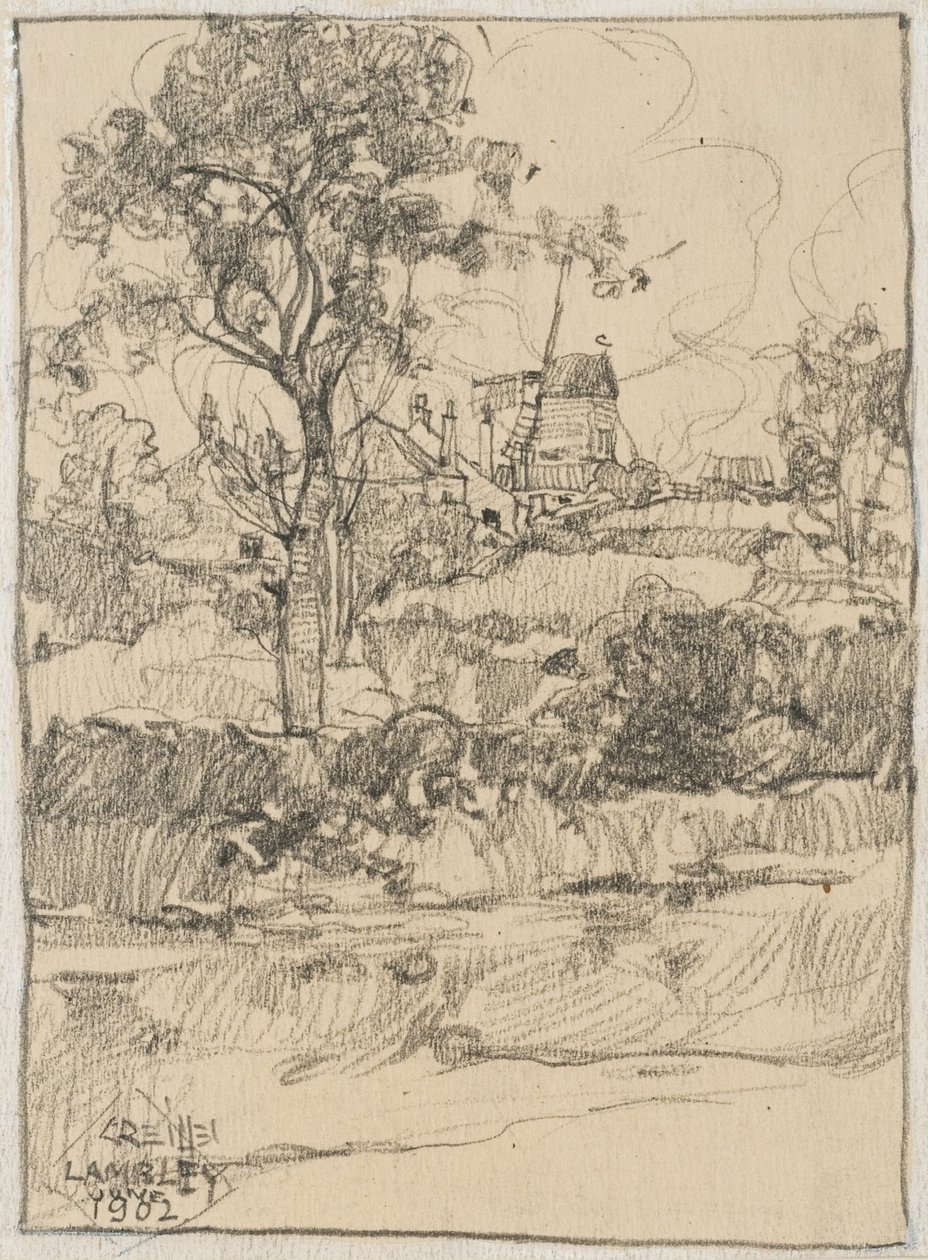 Lambley, England, 1902 (grafit på papper) av Charles P. Reiffel