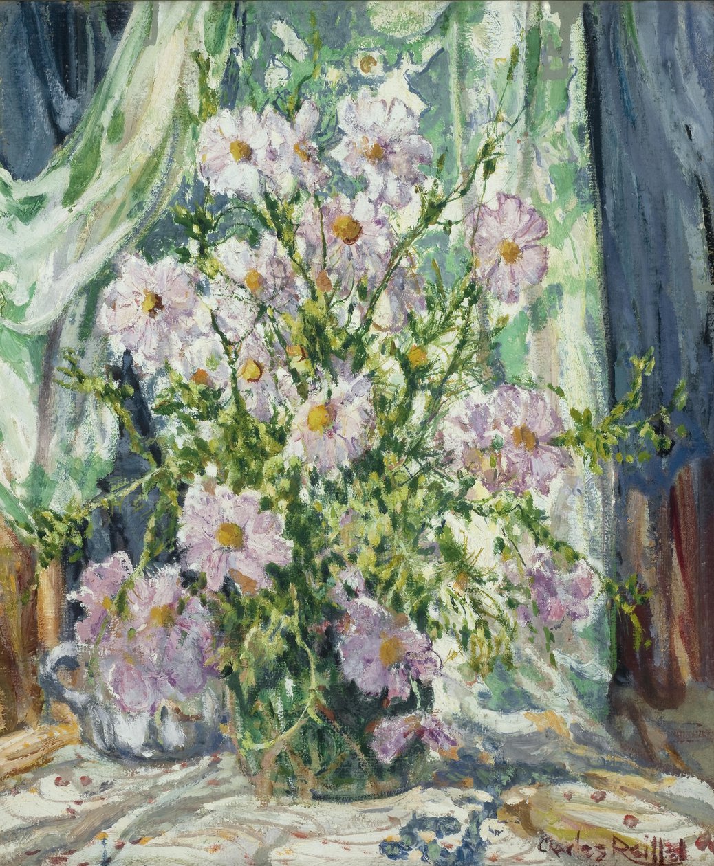 Stilleben med kosmos, ca 1931 av Charles P. Reiffel