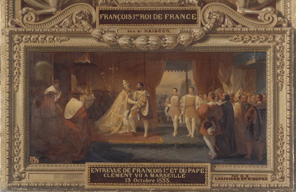 Entrevue de François Ier et du pape Clément VII à Marseille, 13 octobre 1533 av Charles Philippe Lariviere