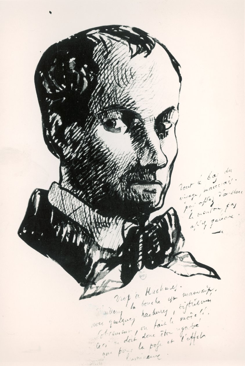 Självporträtt av Charles Pierre Baudelaire