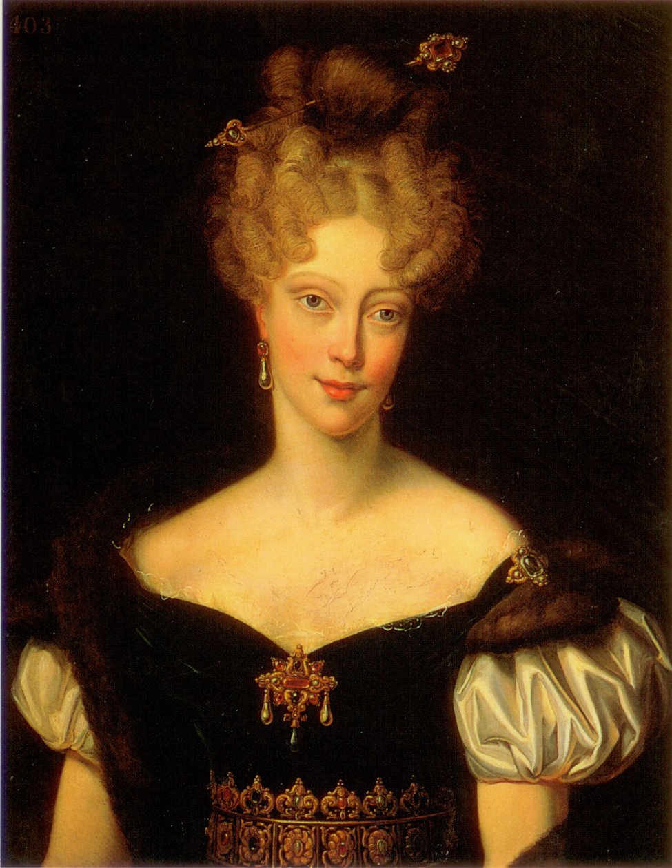 Portrait of Caroline de Bourbon (1798–1870), Duchess of Berry av Charles Rauch