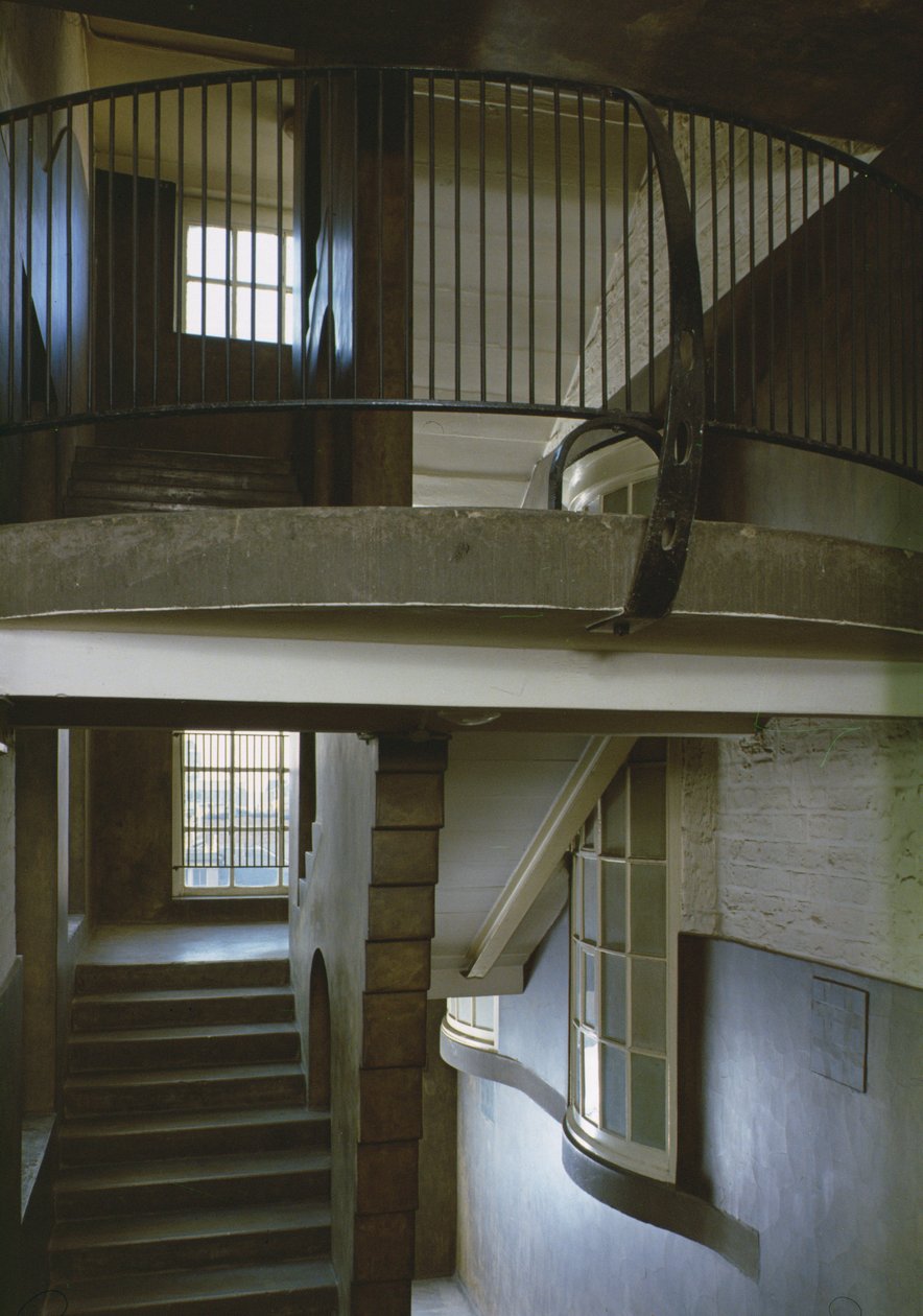 Utsikt över Östra trappan, byggd 1897-99 av Charles Rennie Mackintosh