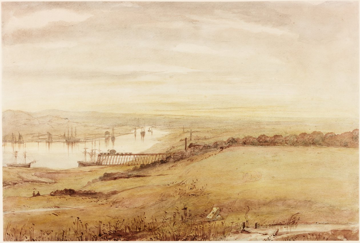 Wallsend (färg, blyerts och wc på papper) av Charles Richardson