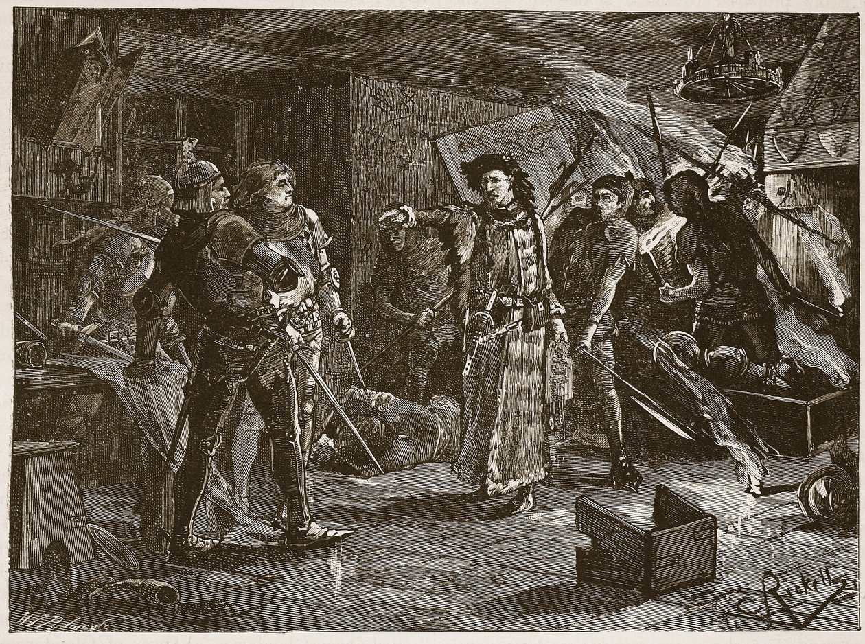 Arrestering av konspiratörerna i Cirencester, illustration från "Cassell