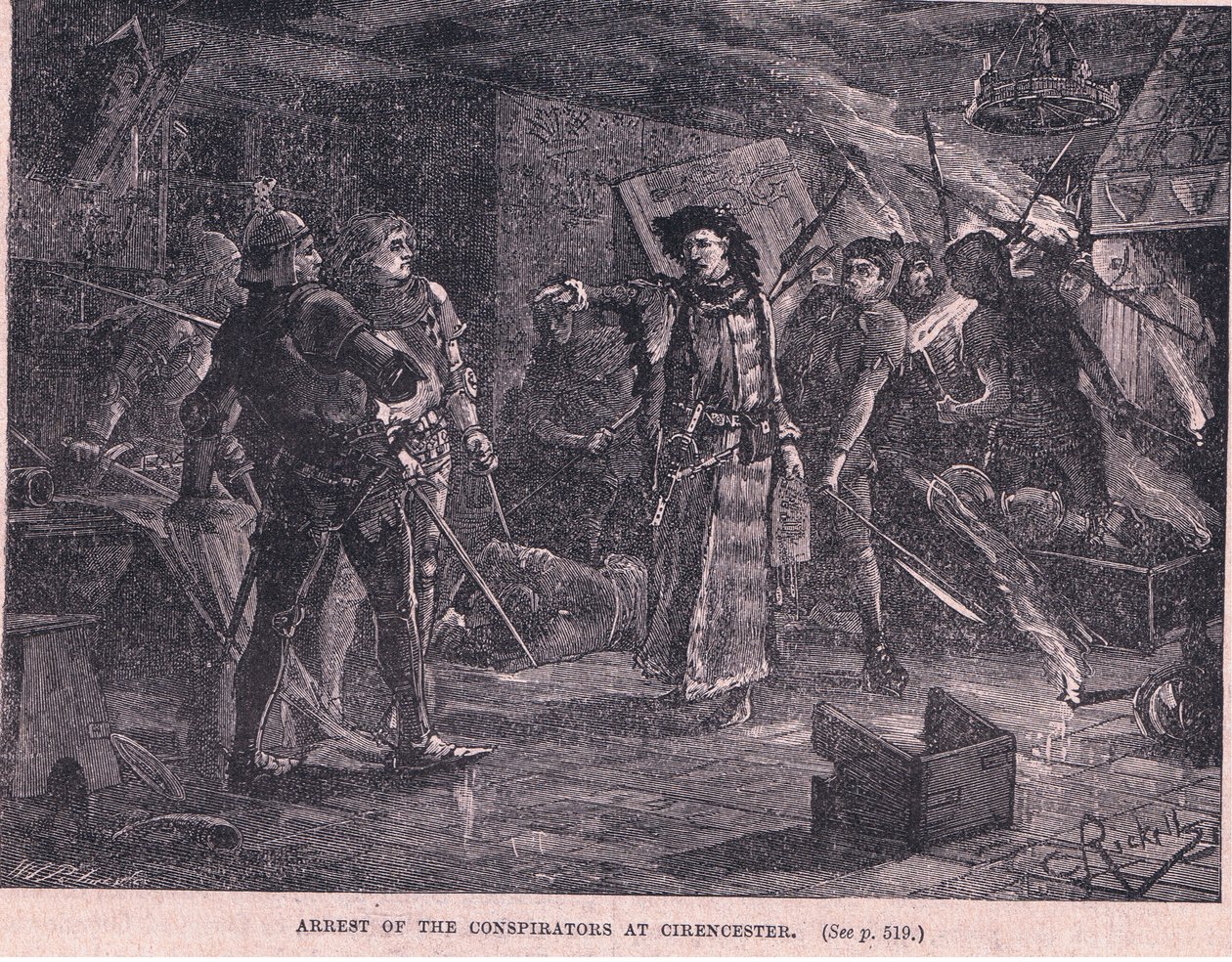 Arrestering av konspiratörerna vid Cirncester AD 1400 av Charles Ricketts