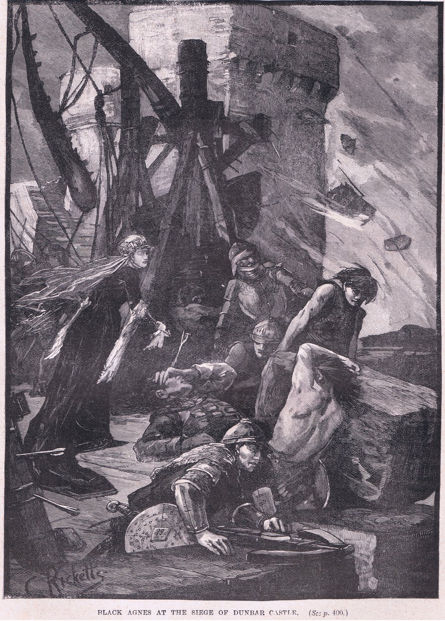 Black Agnes vid belägringen av Dunbar Castle AD 1326 av Charles Ricketts