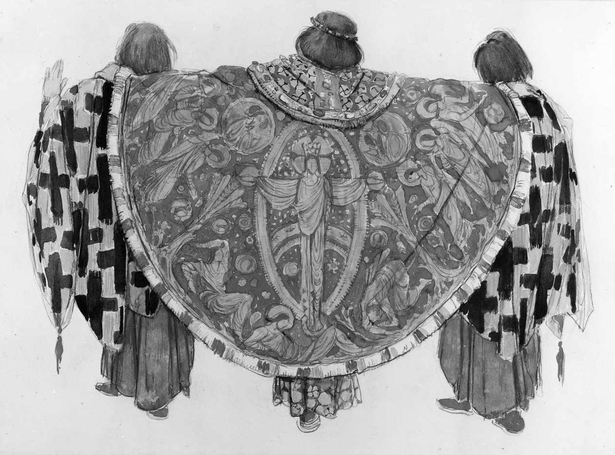 Kostymdesign för Parsifal, ca 1910 av Charles Ricketts