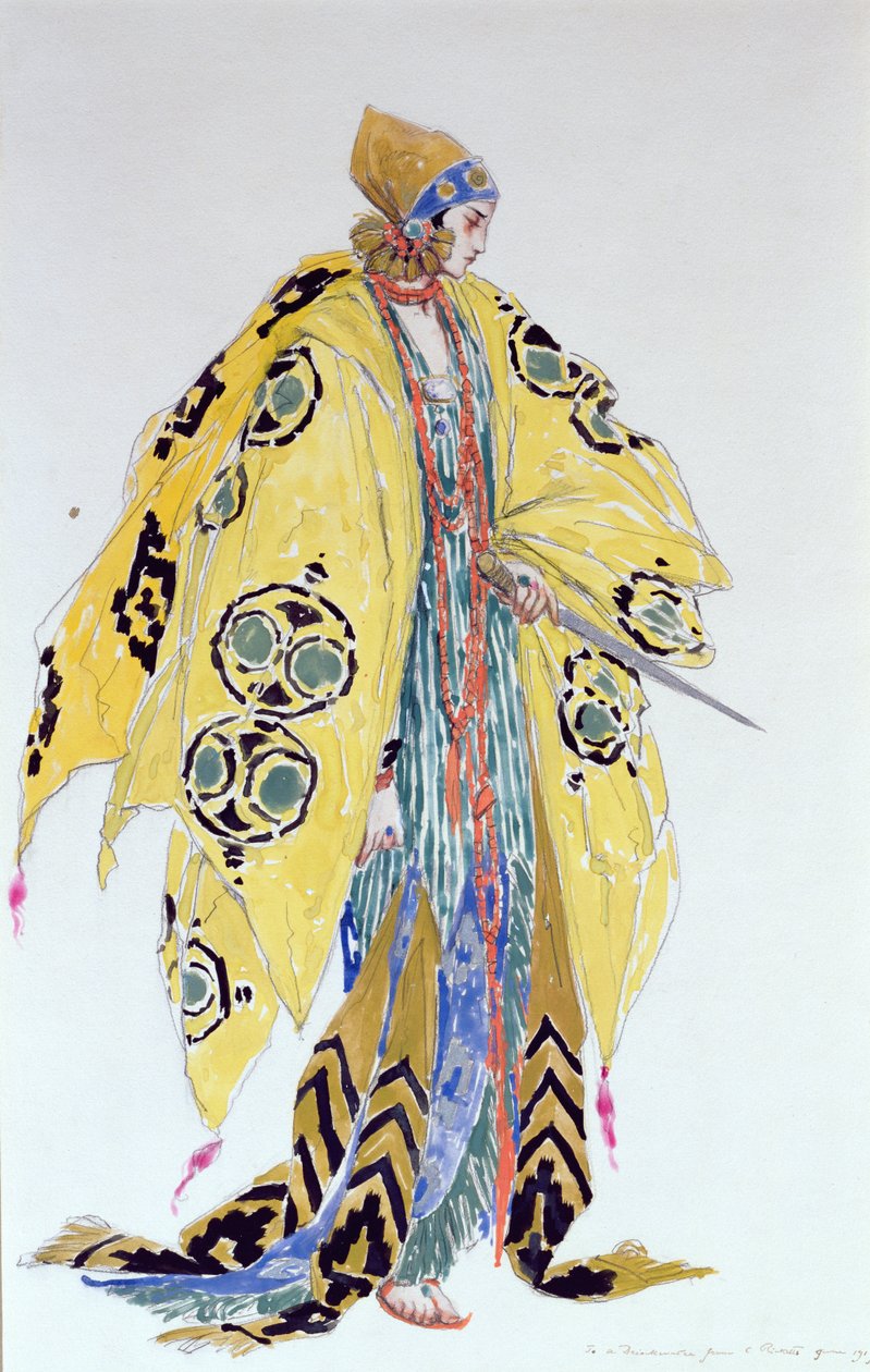 Design av teaterkostymer, 1919 av Charles Ricketts