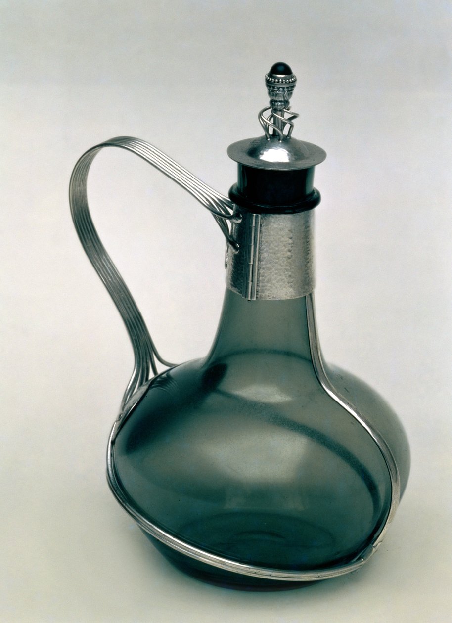 Karaff med silverfästen, ca 1904-5 av Charles Robert Ashbee