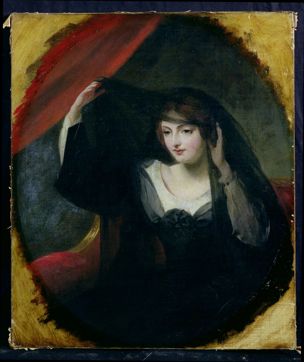 Olivia lyfter sin slöja, 1849 av Charles Robert Leslie