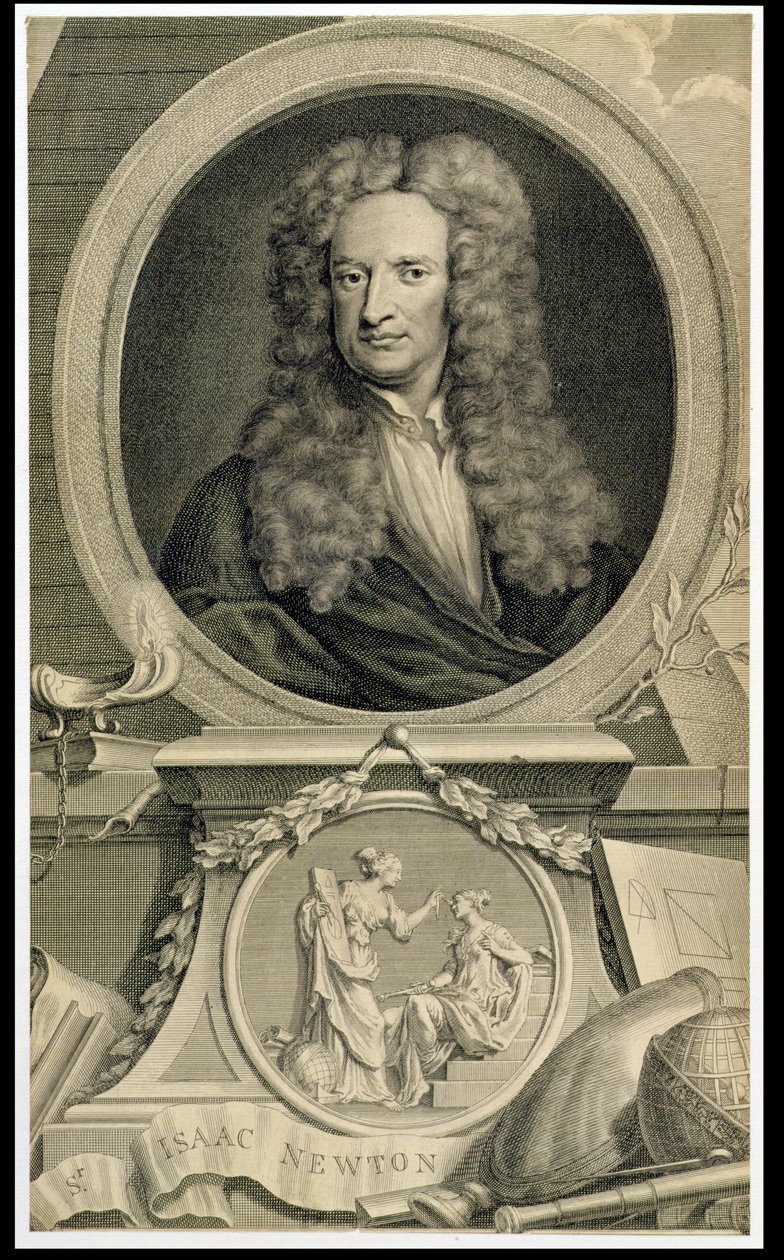 Sir Isaac Newton (1642-1727) (se även 36013) av Charles Robert Leslie
