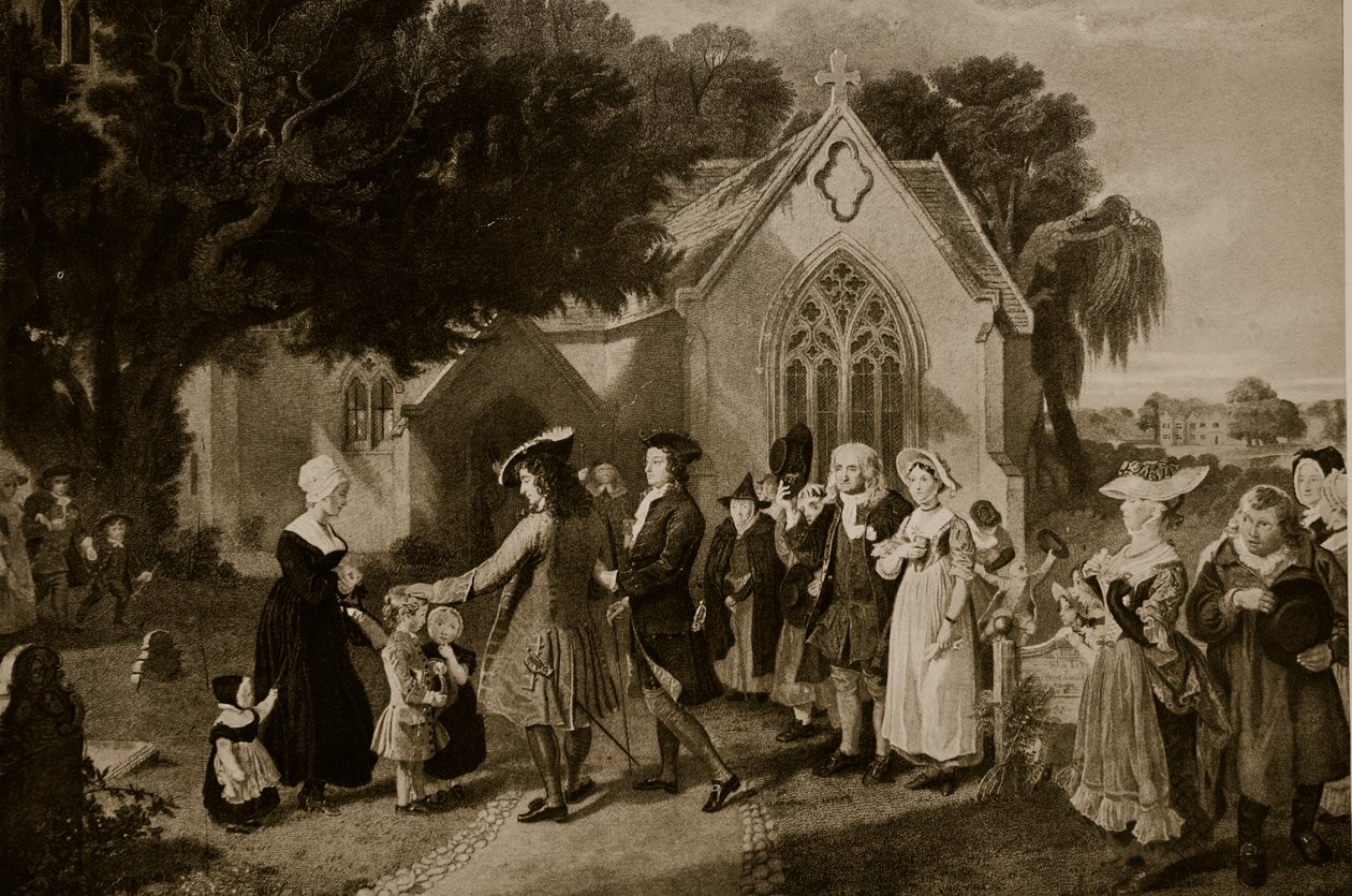 Sir Roger de Coverley, går till kyrkan med 