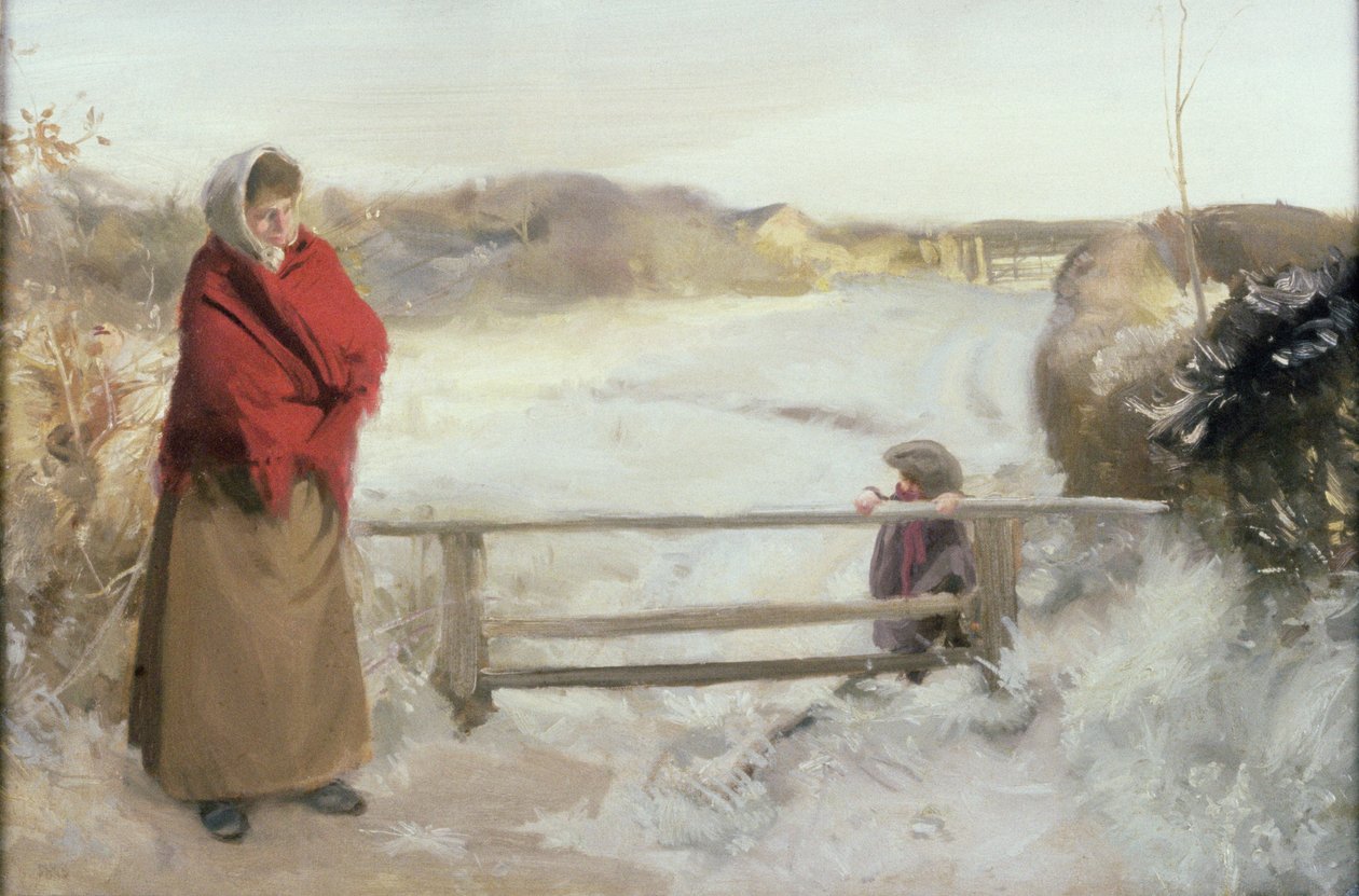 Snö scen av Charles Sims