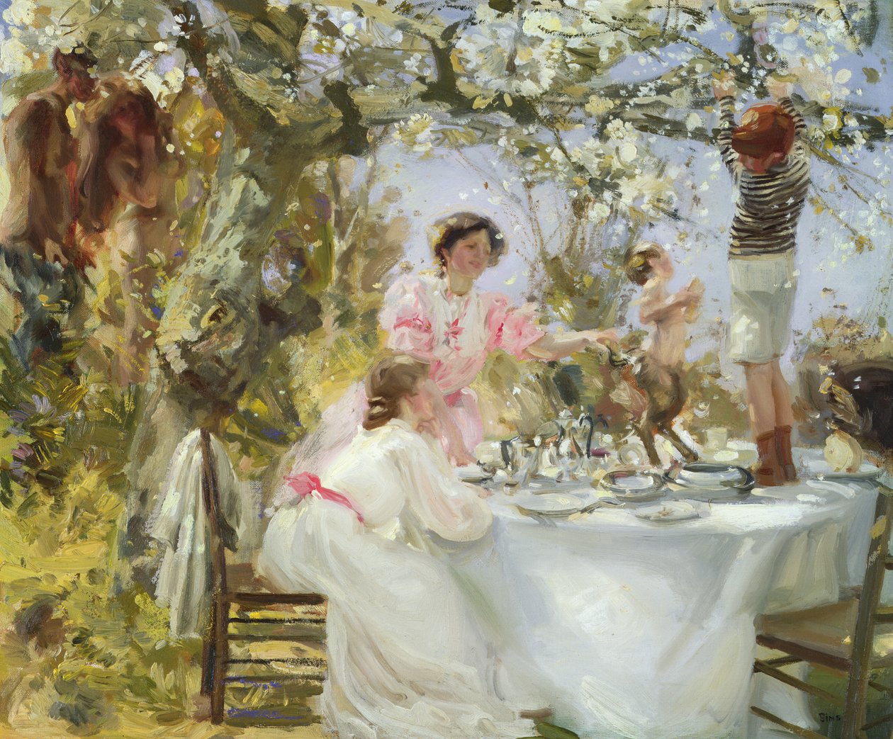 Den lilla faunen, ca 1906 av Charles Sims