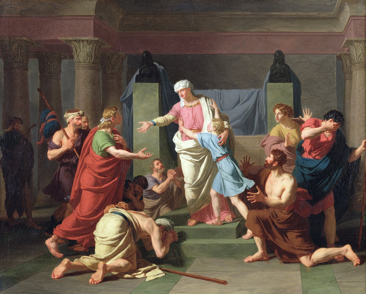 Joseph erkänd av sina bröder, 1789 av Charles Thevenin