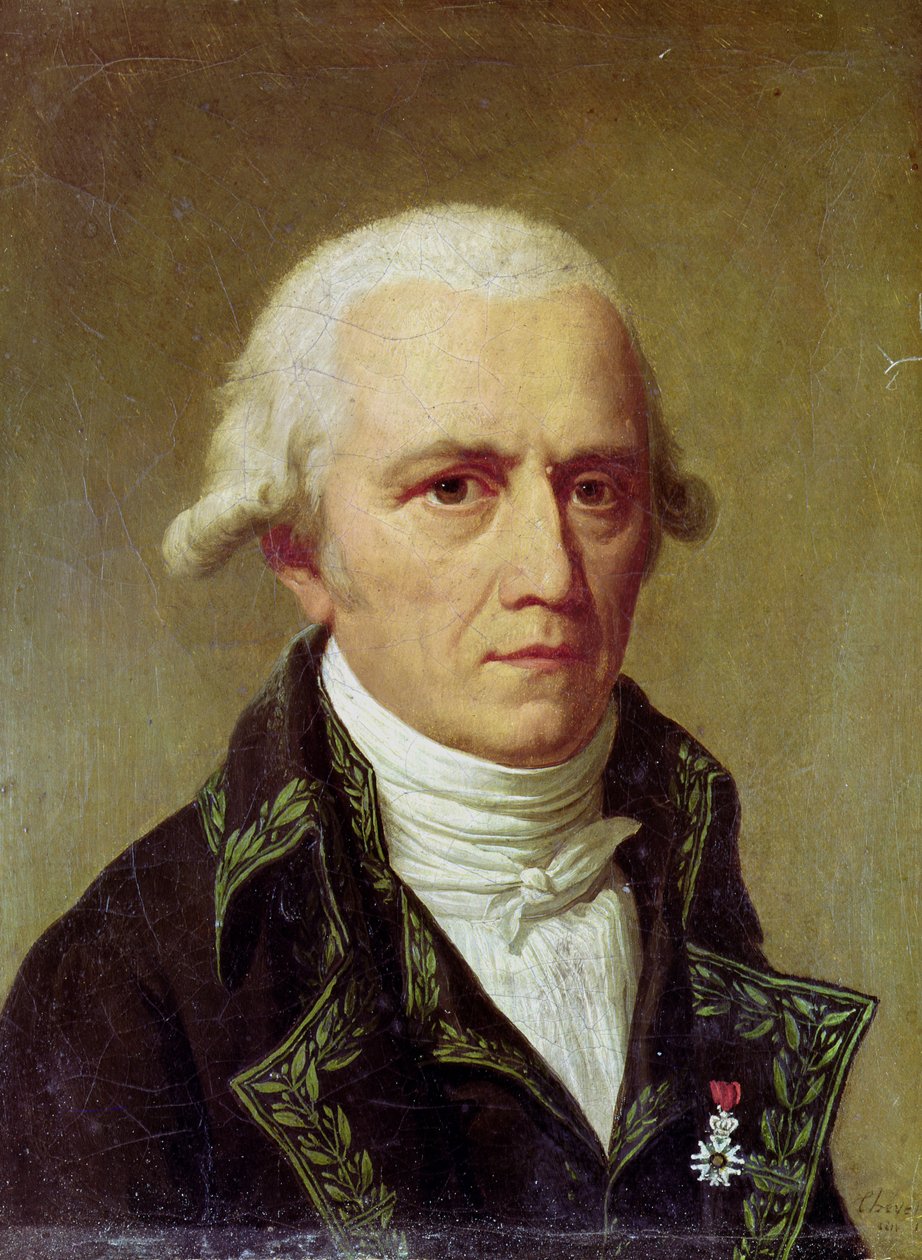 Porträtt av Jean-Baptiste de Monet (1744-1829) Chevalier de Lamarck, 1802-03 av Charles Thevenin