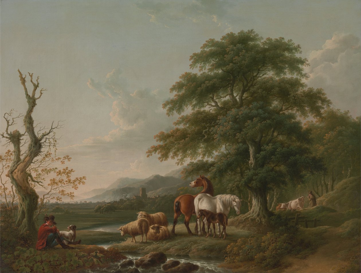 Landskap med en herde av Charles Towne