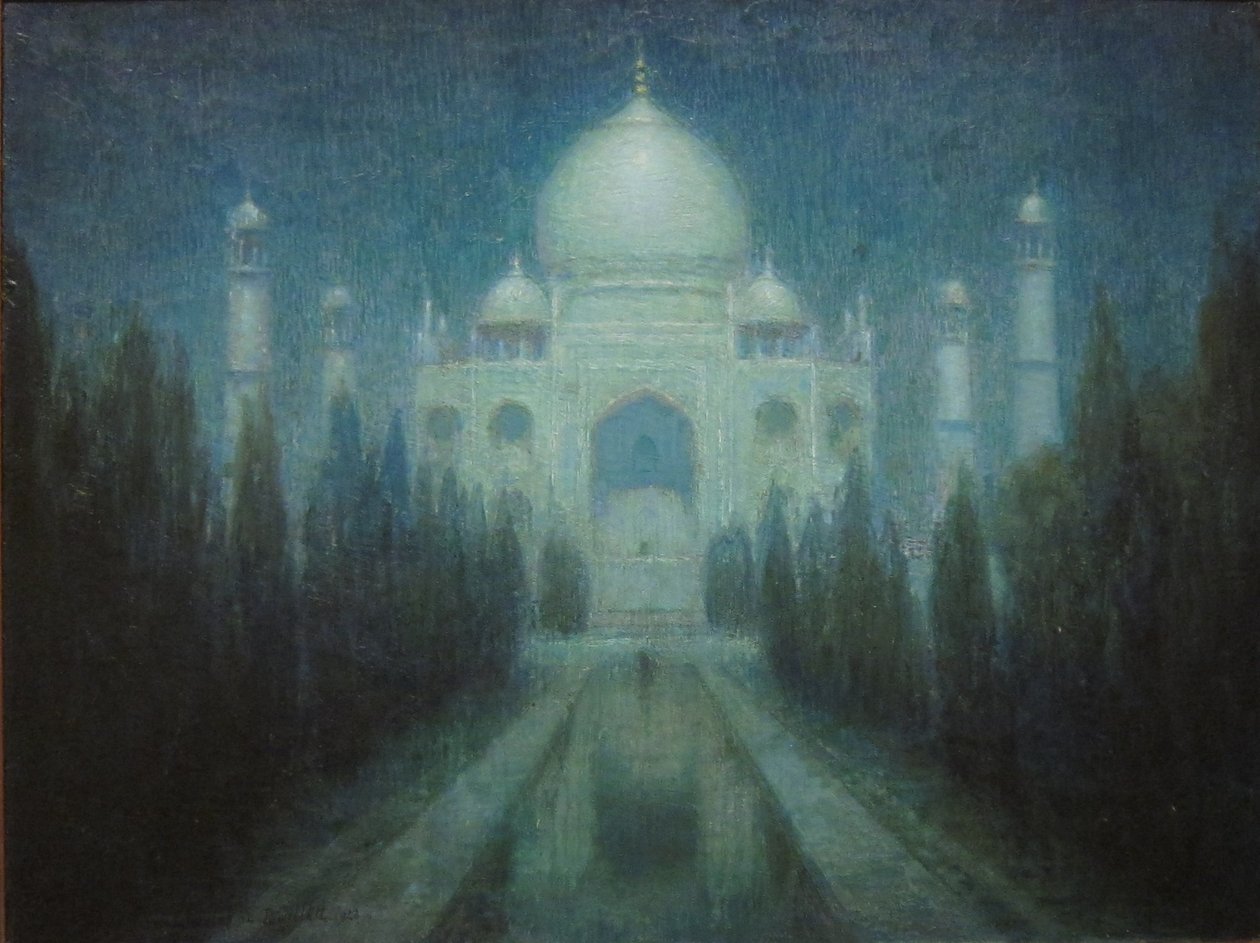  Taj Mahal by Moonlightn av Charles William Bartlett
